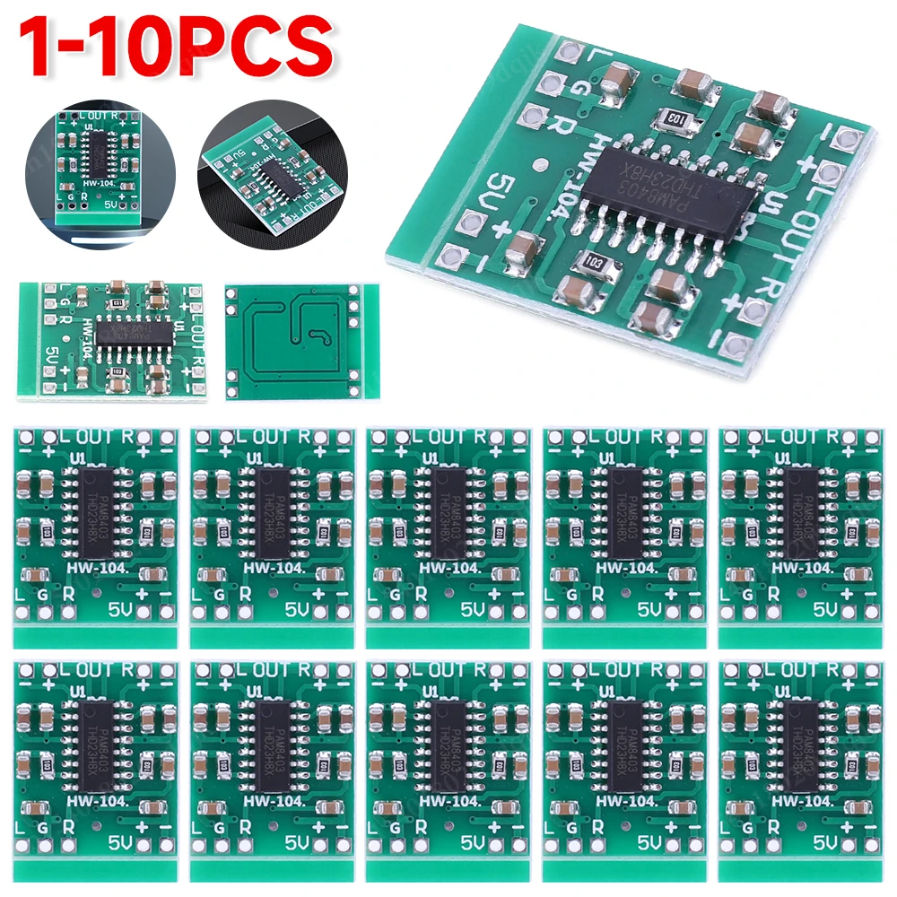 PAM8403 Mini Power Amplifier Board 2x3W 2-Channels Stereo Digital Audio ...