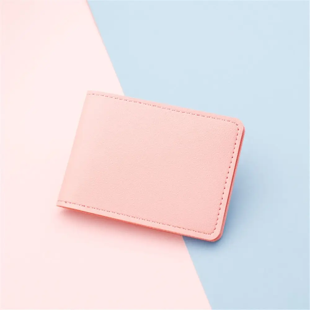 Mini ID Card Holders Business Credit Card Holder PU Leather Organizer Card Bag Men/Women Driver's License Leather Case 2