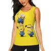 Custom Minion Cartoon Banana Yoga Shirt Women Athletic Workout Running Tank Tops 1