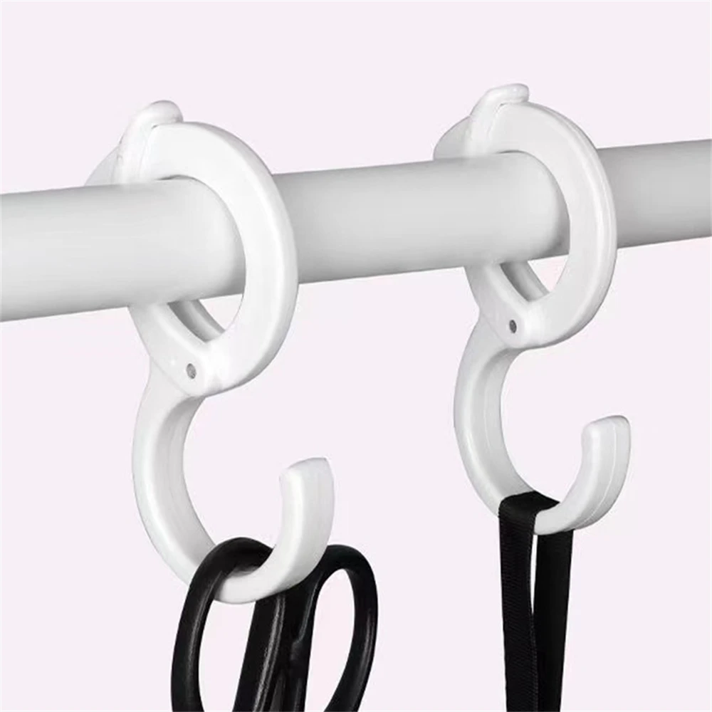 

S Shaped Windproof Hooks Punch-free Wardrobe Closet Hooks Multi-purpose Card Position S-hook Hanging Storage Fallproof Hooks