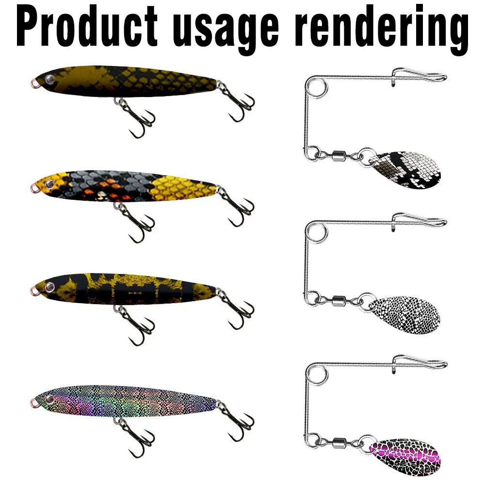 1 Pack Fishing Lure Heat Shrink Skin Holographic Heat Shrink Film Sleeve DIY Fishing Skin Material fishing lure