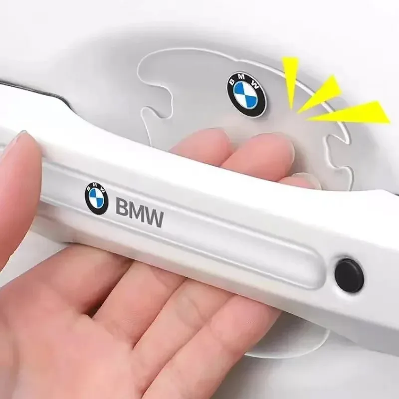 BMW X1 X3 X4 X5 M F15 X6 F16 G30 7 시리즈 G11 F48 F39 G20 E46 용 자동차 도어 핸들 보호 볼 스크래치 방지 반사 스티커