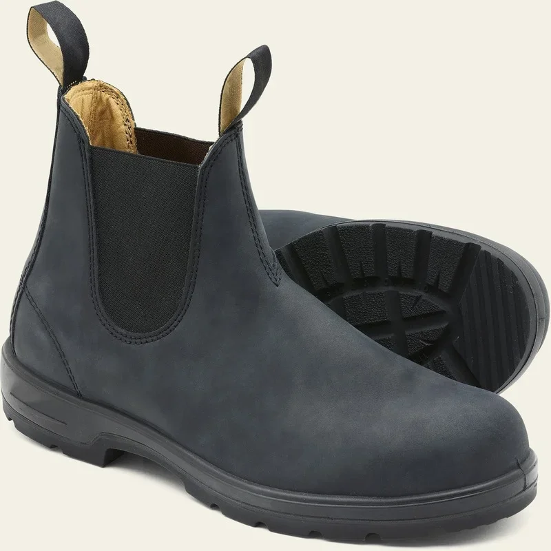 Slip-On Unisex Chelsea Boots Retro Couple Shoes Men Ankle Boots Women Cowboy Single Mens Plus Size 35-49 Boot Men Shoes men chelsea boots,men leather shoes