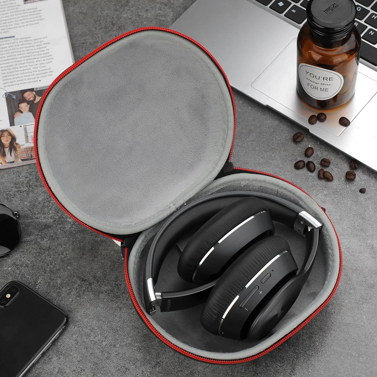Hard EVA Case for Sony MDR-100ABN Beats Studio 2.0/3.0 Edifier W820BT Sennheiser MOMENTUM 3 Headphone Storage bags for QCY H3 H4