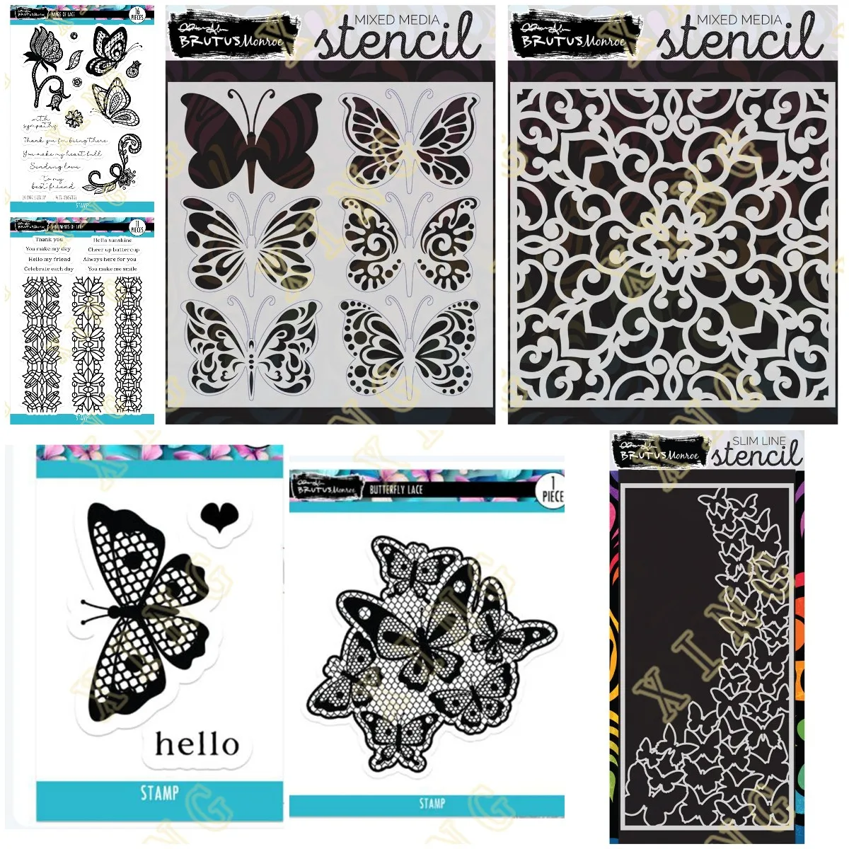 

Sentiments of Lace Butterfly Metal Cutting Dies Stamps Stencil for Scrapbook Diary Decoration Embossing Template Diy Greeting