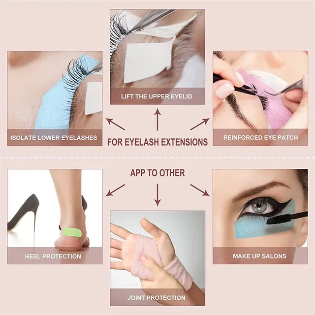 23360-c700ab.jpg 1/2 Rolls Eyelash Tape Under Eye Patches Makeup Silicone Micropore Tape Breathable Sensitive Resistant Lashes Extension Eye Pad