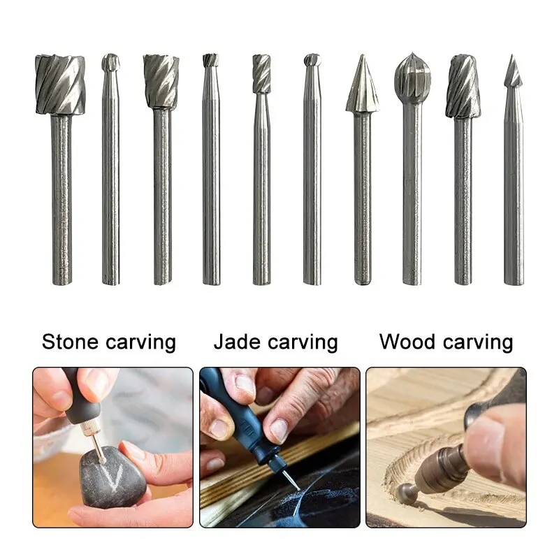 10pc HSS Woodwork Rotary File Set - Image 6