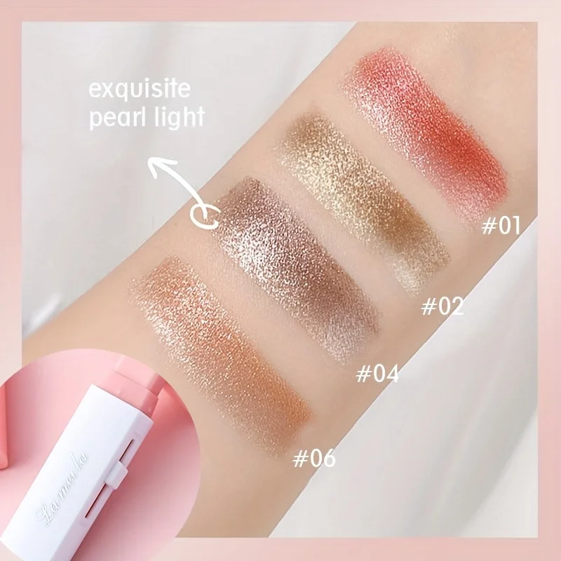 2 In 1 Pearly Highlighter Eyeshadow Stick Makeup Waterproof Long Lasting Glitter Eyeshadow Eyeliner Stick Eyes Makeup Cosmetics_voghion.com