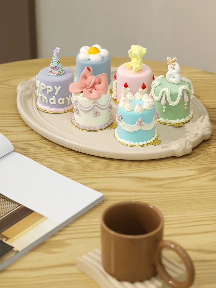Photography Props Fake Afternoon Tea Mini Simulation Cake for Wedding Party Decoration Cute Wind Props Decoration