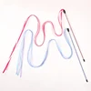 Interactive Cats Toys Long Satin Ribbon Cat Teaser Rod Toy Kitten Playing Teaser Wand Toy Cat Stick Toy 2