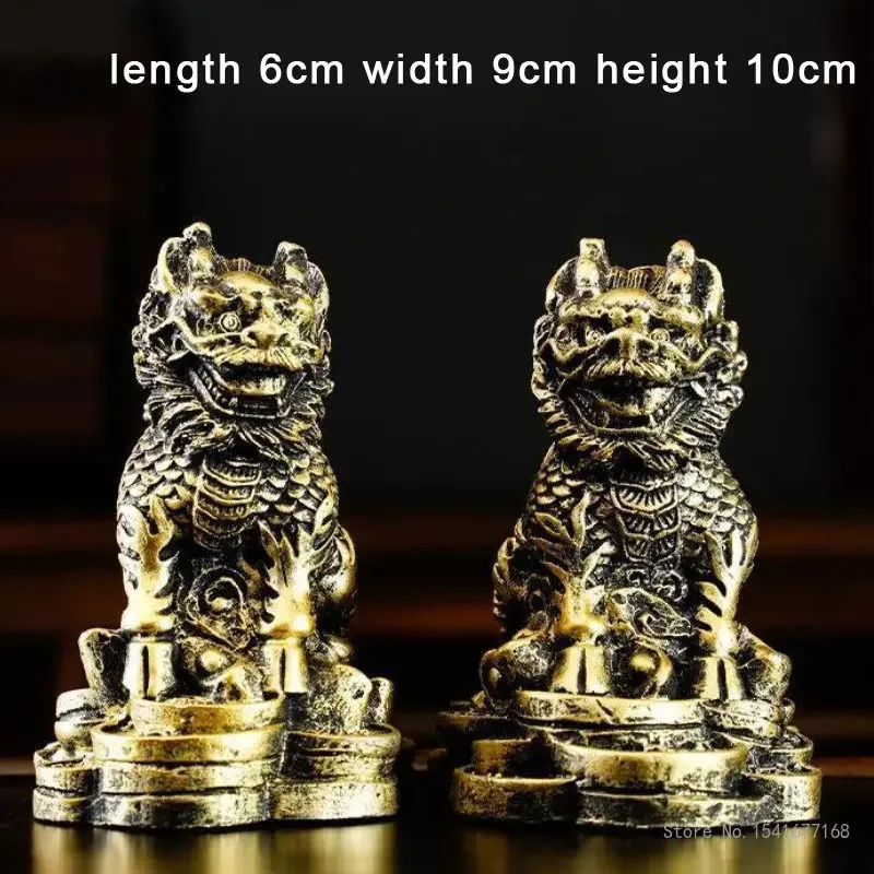 Town House Animal Mini Small Stone Lion Trumpet, Desktop, Chinese Tea Pet, fair-faced Concrete, Micro Landscape, Home Decoration
