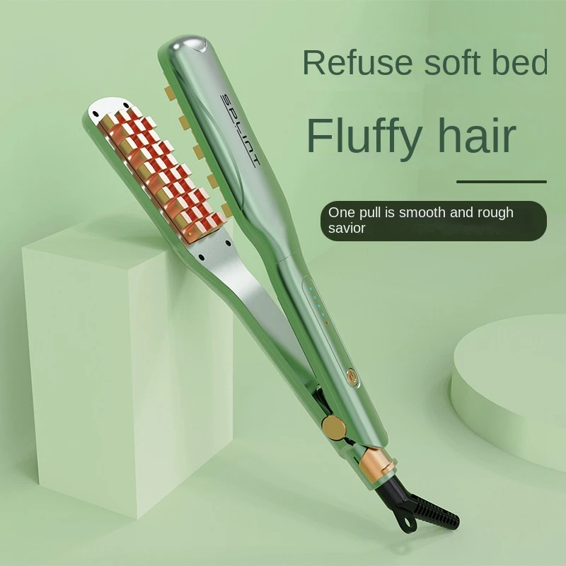 Professional Volumizing Hair Iron Ceramic 3D Grid Hair Crimper Curling