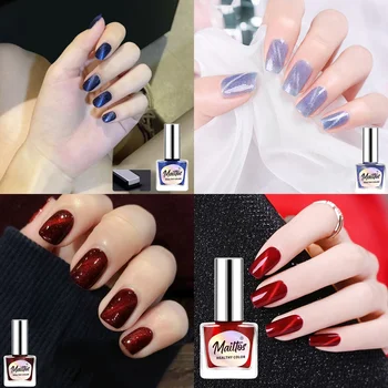 12mlx4 [510/526/532/540] Smalto per unghie a base d'acqua Cat Eye senza cottura, inodore, con magnete, si asciuga rapidamente, non necessita di lampada UV, facile da applicare