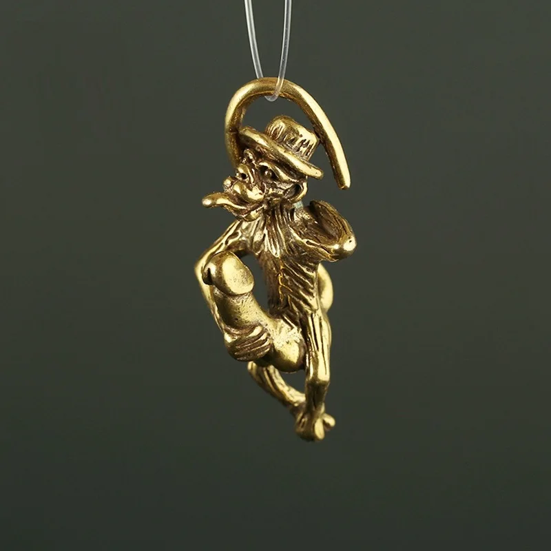 Brass Copper Key Chain Pendants Copper Male Genitals Sexy Worship Ornaments Crafts Brass Figure Figurine Home Decorations pop keychain toys
