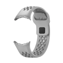Breathable Silicone Sports Wristband for Pixel Watch 5 45mm (Grey)