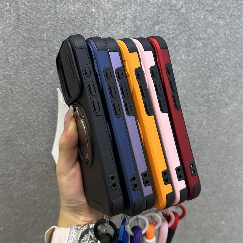 Magnetic Slide Camera Protection Case with Wrist Strap - Shockproof Cover