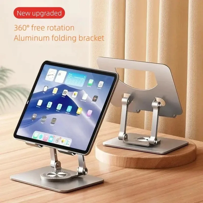 

Foldable Tablet Bracket Stand 360° Rotating Hollowed Holder Desk For 4.7-12 Inch Tablet for iPad Samsung Xiaomi Huawei