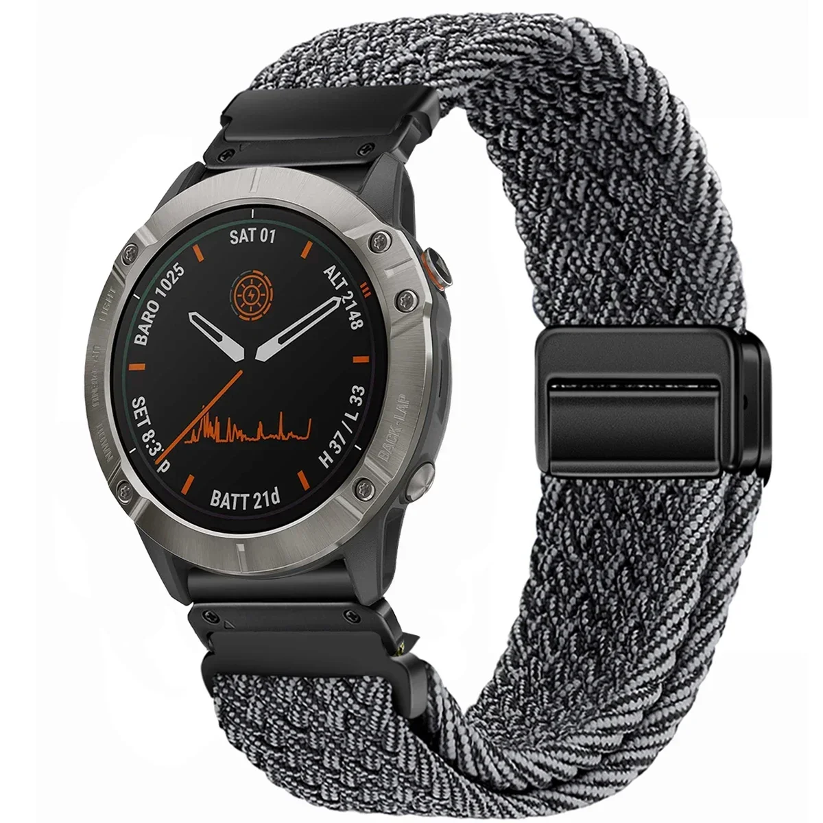Enhanced Nylon QuickFit Smartwatch Strap - Universal 22/26mm Wristband