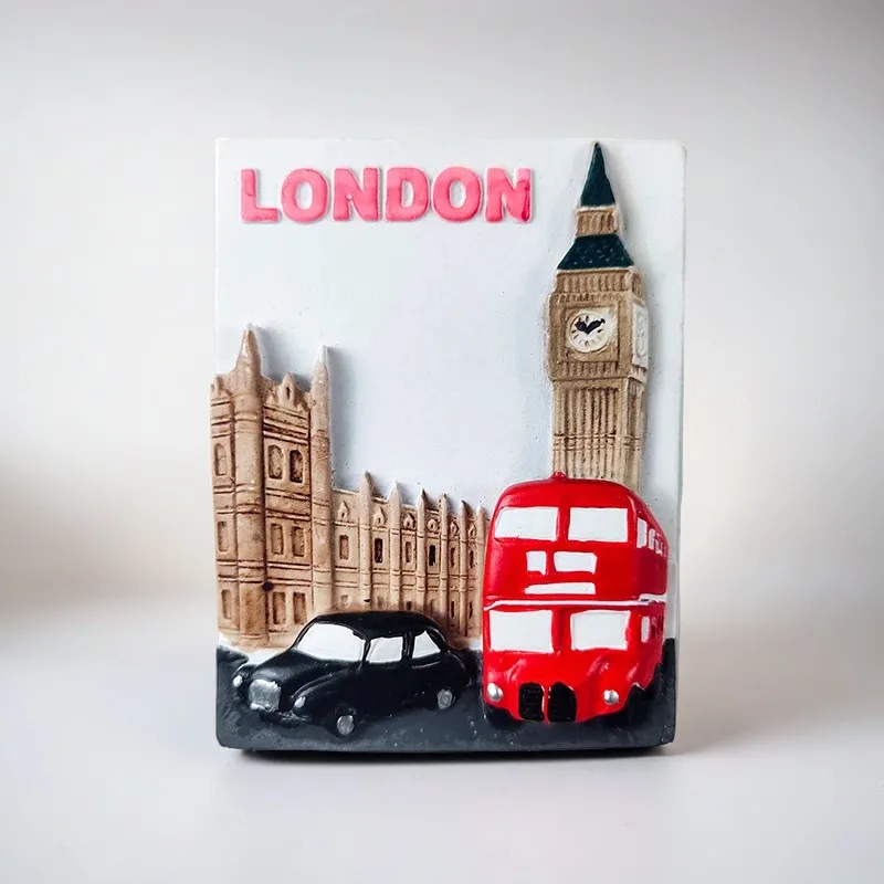 Europe UK London 3D refrigerator stickers fridge magnets tourist attractions refrigerator stickers souvenirs London handmade c magnetic fridge magnets magnetic sticker magnetic fridge stickers