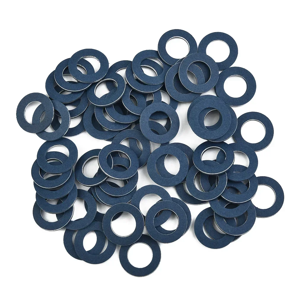 Oil Drain Plug Gasket,Oil Drain Plug Seal Washer 100Pcs 12mm for TOYOTA for LEXUS SCION 90430-12031 90430-12028 095-156 65394