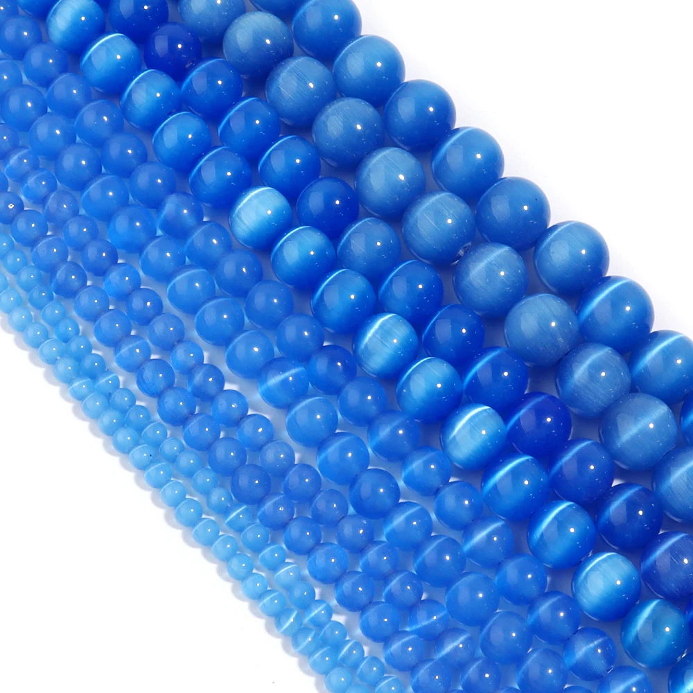 TOAOB 100 stuks 4 mm Natuurlijke Edelstenen Kralen Blauwe Stip Ronde