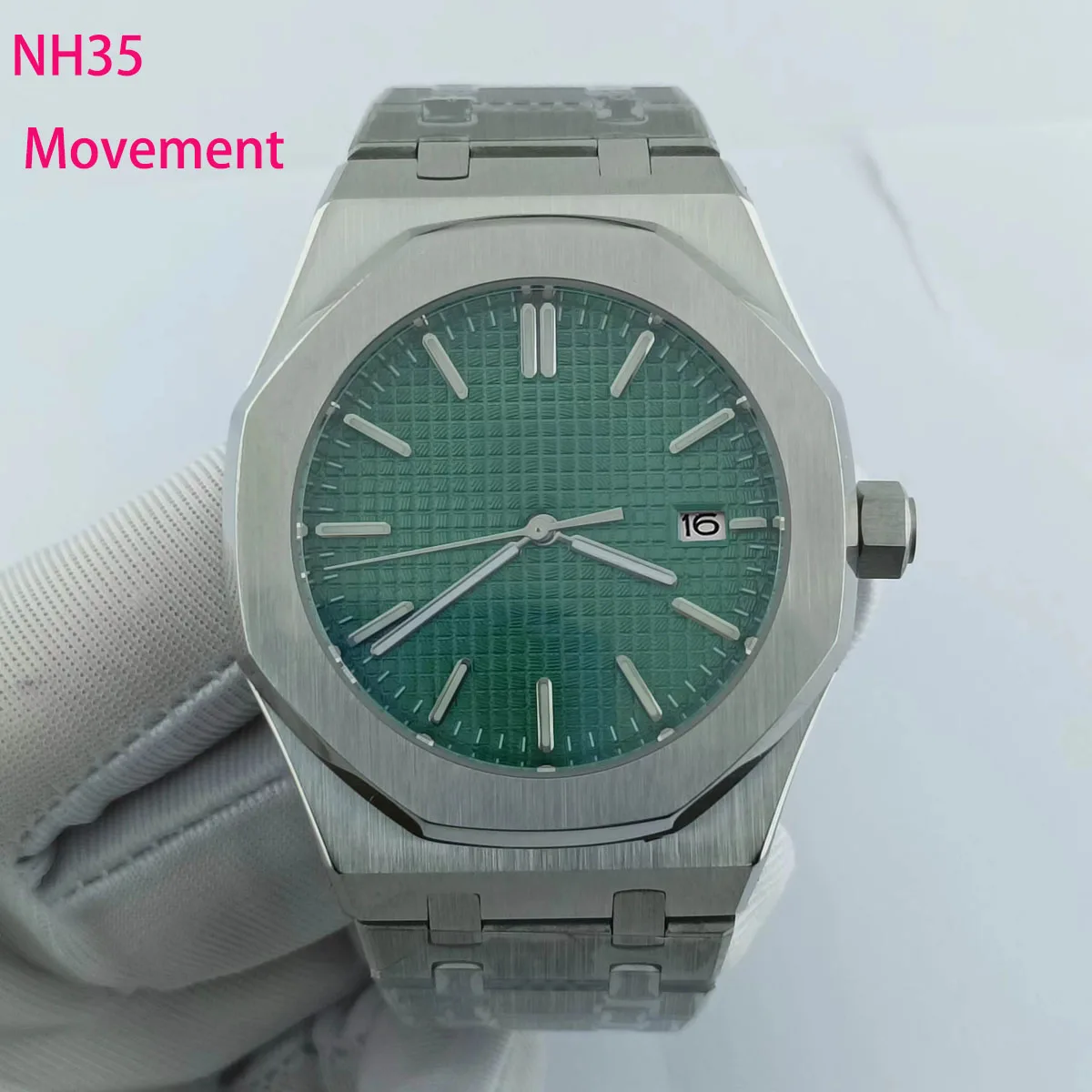 31.8 다이얼 스테인리스 스틸 케이스 스트랩, NH35 무브먼트에 적합, 42mm