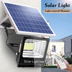 Solar Lights Outdoor LED Lamp Waterproof Floodlight Panel Solar Lighting Garden Dimmable Solar Powered Light Foco led Spotlights