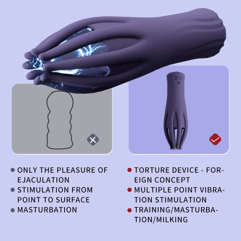Adult Penis Masturbator Penis Vibrator Sleeve Vibrator Sex Toy Glans Trainer Massage Male Masturbator Vibrating Glans Vibrator For Men Lasting Delay Endurance