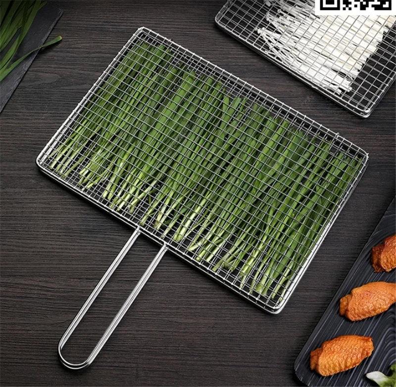 304 stainless steel square barbecue BBQ grill net meshes racks grid round grate Steam net Camping Hiking Outdoor Mesh Wire Net