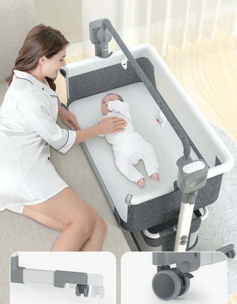 Newborn Electric Cradle Rocking Chair, 3 Timer 5 Swing Modes