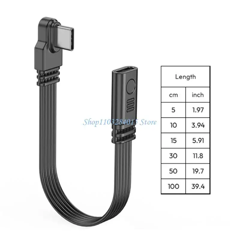 r6ff 엘보우/스트레이트 헤드 타입 C 데이터 케이블 45W 빠른 충전 코드 와이어 지원 4K 비디오 및 전화 용 480Mbps 데이터 전송
