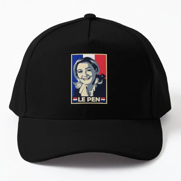 

Marine Le Pen France President National Baseball Cap Hat Mens Casual Snapback Outdoor Bonnet Sport Black Spring Fish Sun