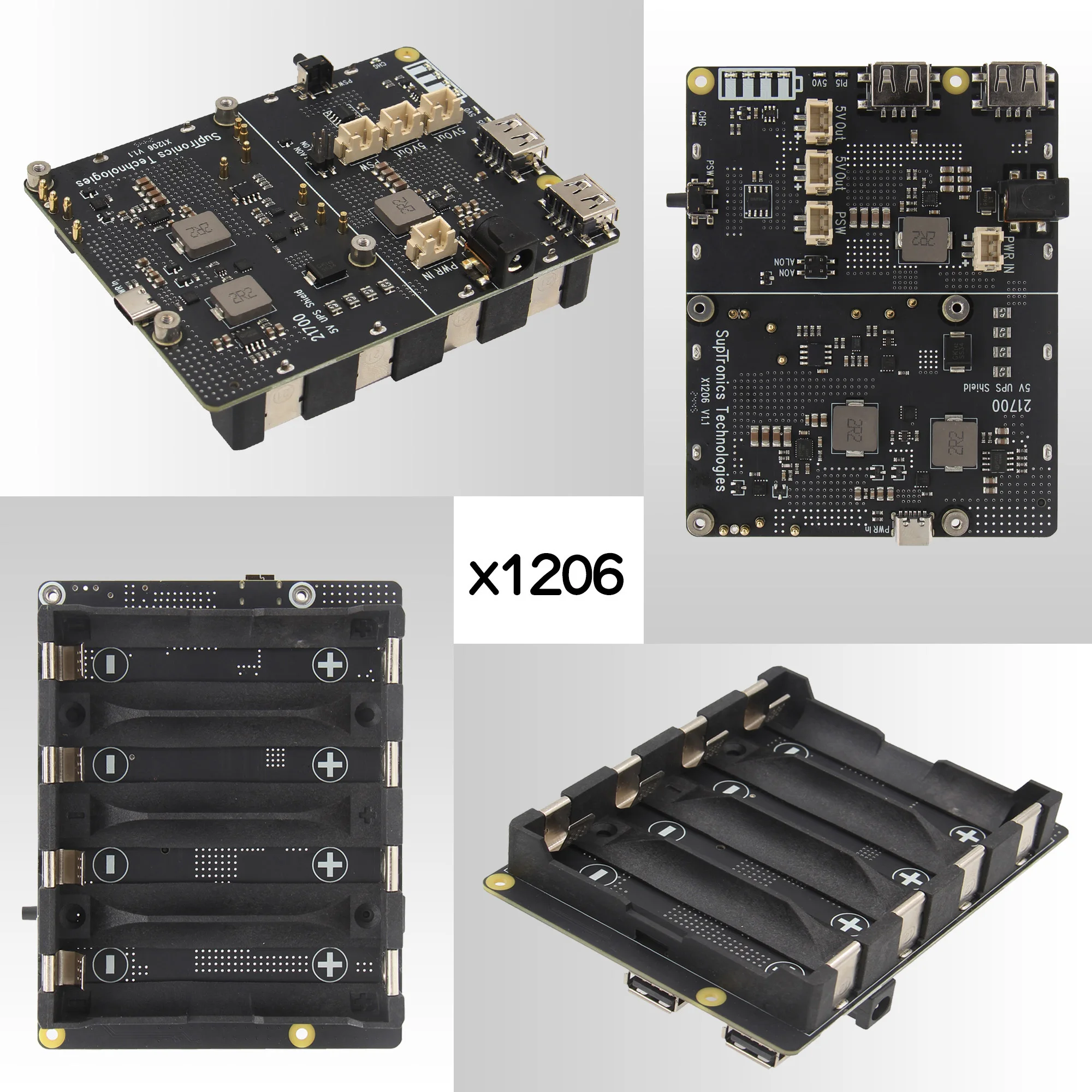 Geekbord ������ ���� ���� ���, ����� ���� 5 UPS, 4 �� 21700 ���͸� ��ġ��, X1206