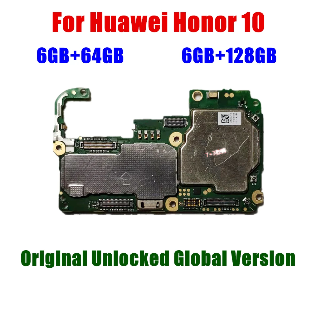 

Full Working For Huawei Honor 10 Motherboard 6G+64G 6+128G 100% Unlocked Original Logic Board Mainboard