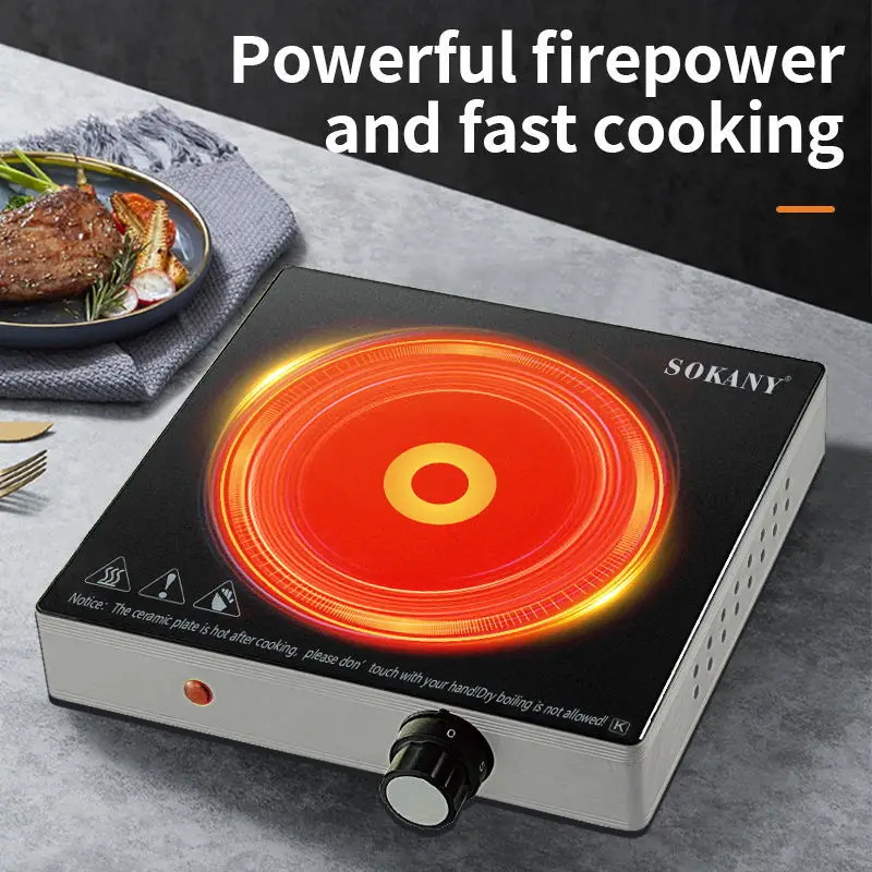 2000W Electric Stove Adjustable Temperature Home Use Double Boiler Electric  Cooking Stove for On The Go