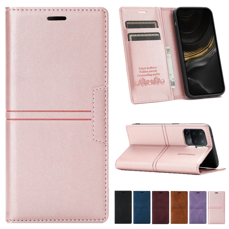 

Wallet Magnetic Leather Cover For OPPO A96 A94 A93 A92 A77 A74 A73 A57 A55 A53 A53S Reno8 Pro/7 Lite/Narzo 50/X7 Pro/Realme C12