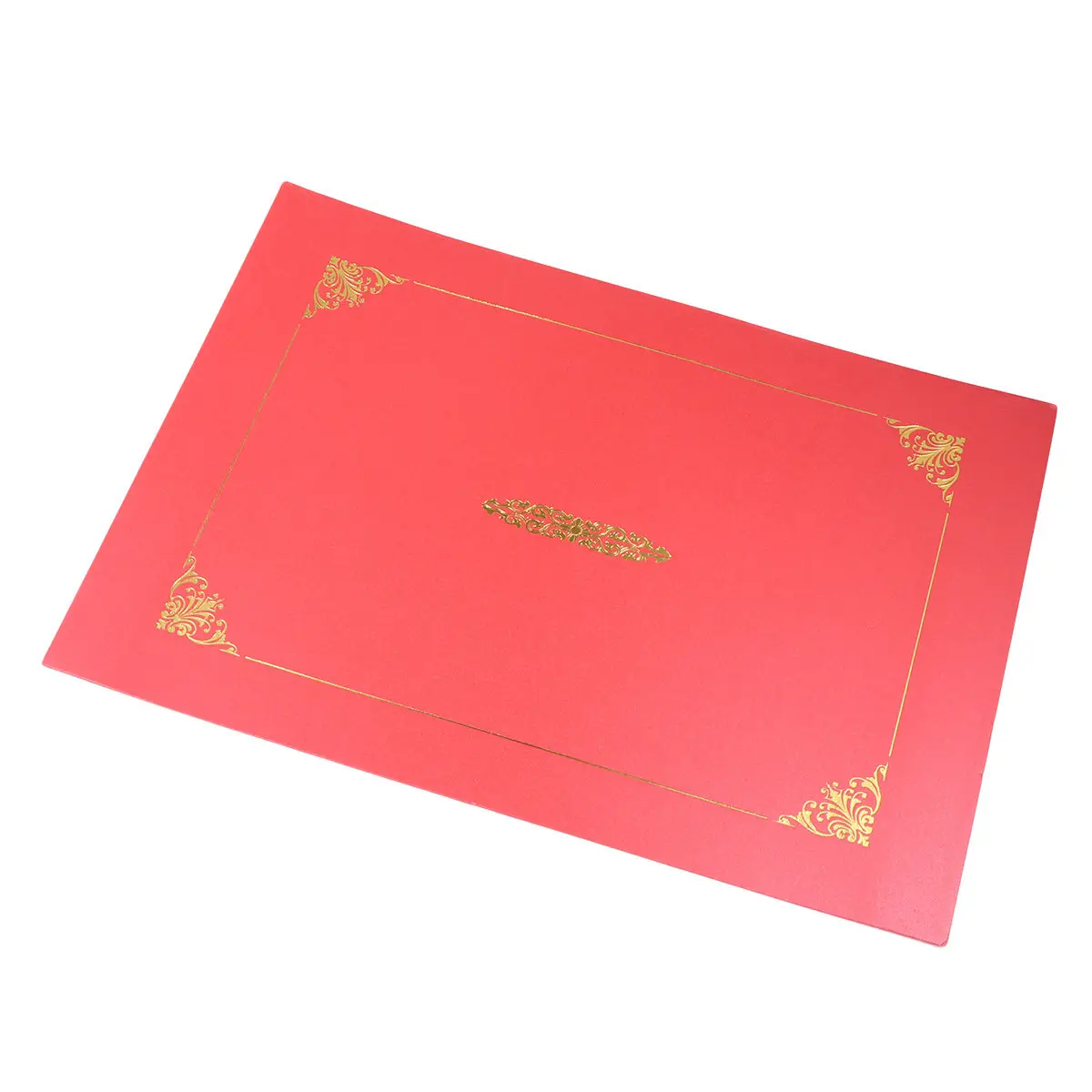 10Pcs 인증서 홀더 A4 크기 우아한 금박 테두리 수료증 커버 수상 증서 비즈니스 성과 학교 사무실