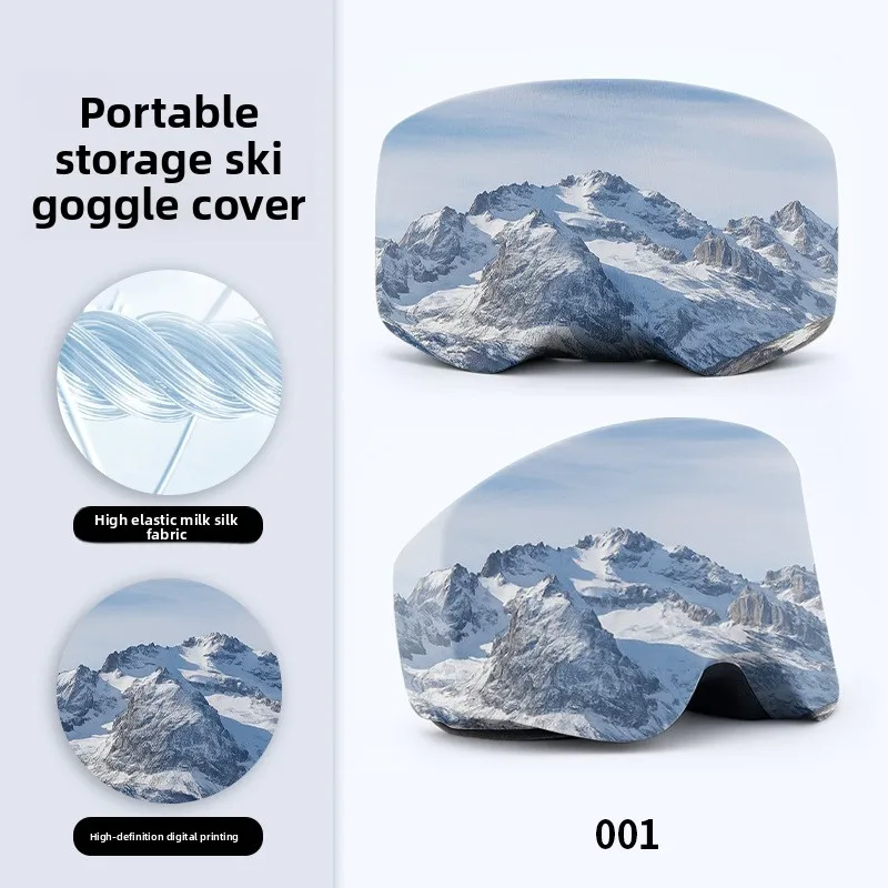 Ski Goggle Cover Scratch-Proof Snowboarding Goggle Protector Cover Elastic Ski E