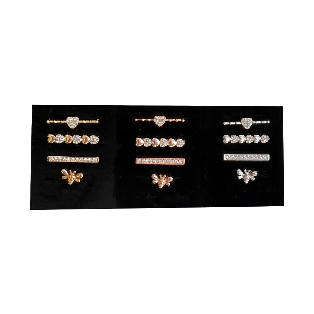 Stylish Bee and Heart-Themed Watchband Accessory Set