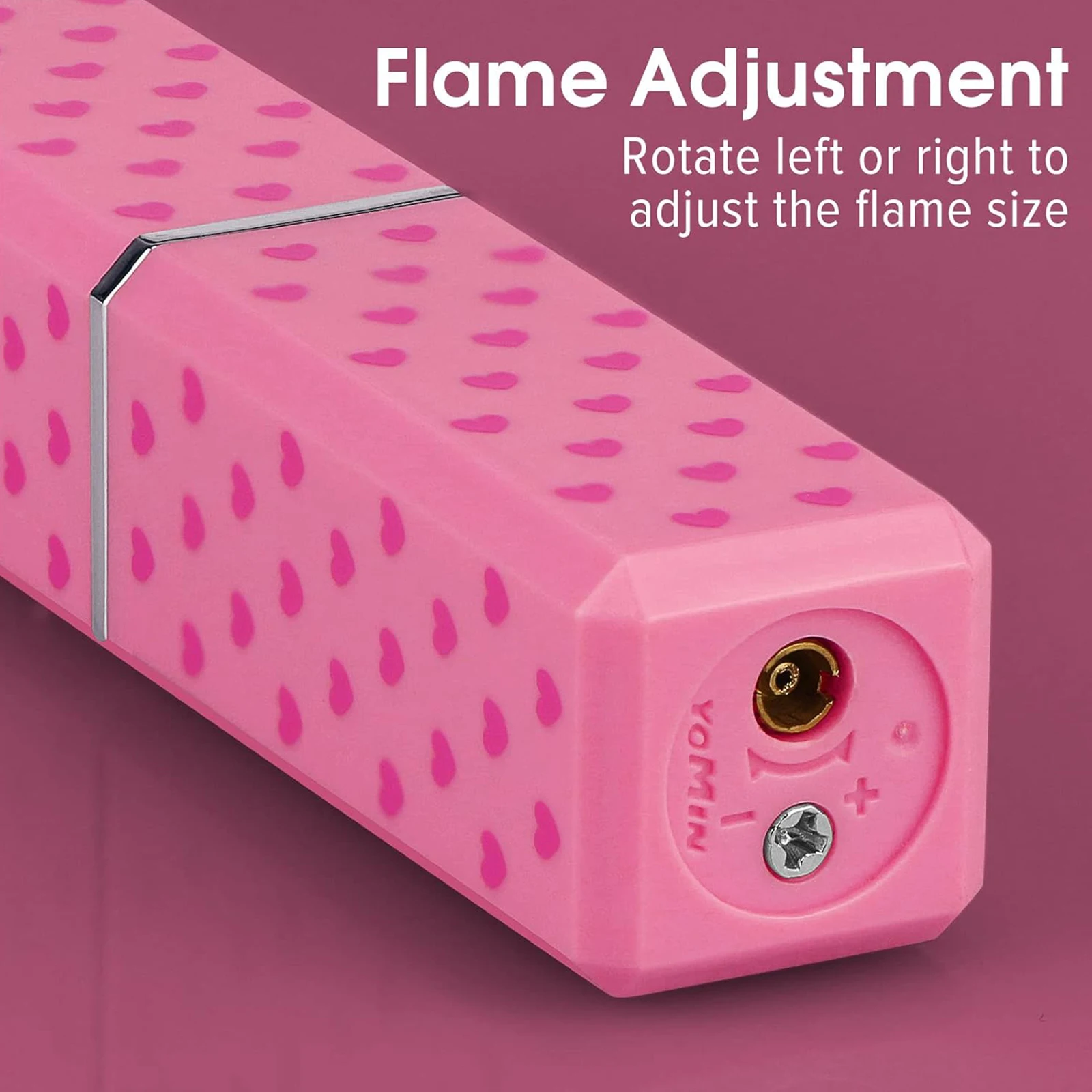 Butane Gas Lighter Cigarette Lighter 2 Pack Cute Lipstick Soft Flame Refillable Girls Women