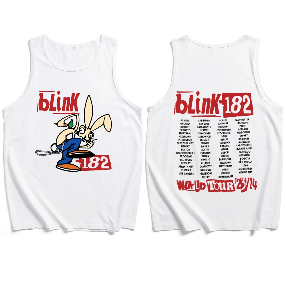 

Blink 182 World Tour 2024 Shirt Vest Tank Tops T-Shirt Man Woman Tops Sleeveless