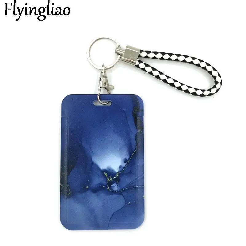 

Colorful Marble Cute Card Cover Clip Lanyard Retractable Student Nurse Badge Reel Clip Cartoon ID Card Badge Holder accessories