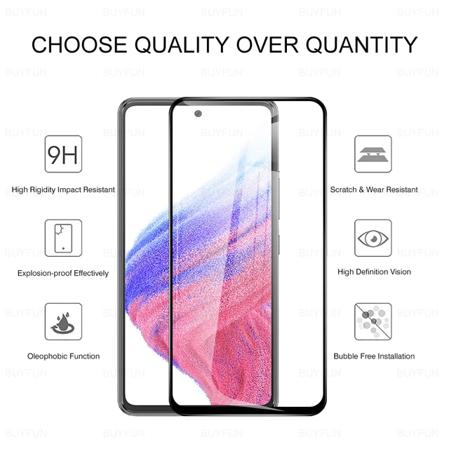 4-en-1 pour Samsung Galaxy A53 5G verre pour Samsung A53 protecteur d'écran  en verre trempé pour Samsung A52S A52 A73 A53 verre d'objectif - AliExpress