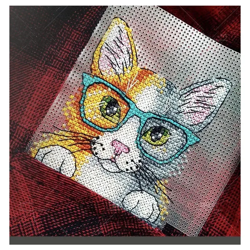 Embroidery Fabric Cross Stitch Fabric 22*20CM Water Soluble Canvas Magic Cloth 14CT Cross Stitch Fabric Disappear In Water DIY For Embroidery Accessory