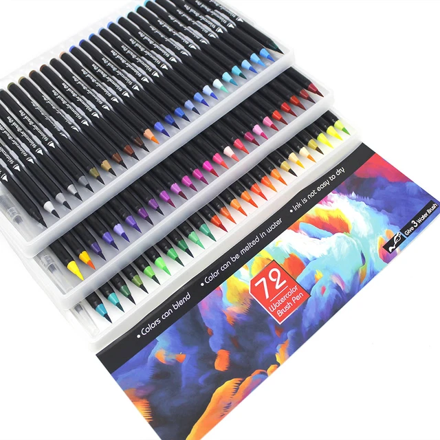 Felt Tip Pens Water Watercolor  Felt Tip Pens Colors Drawing - 12/18/24  Colored - Aliexpress