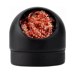 Soldering Iron Tip Cleaner with Stand and Brass Wire Sponge - No Water Required (Black)