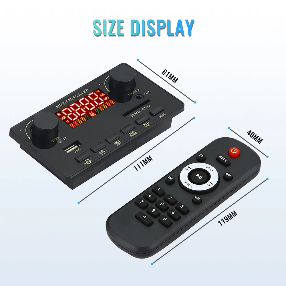 Title 17, 40W 12V Bluetooth 5.0 Audio Scheda amplificator...