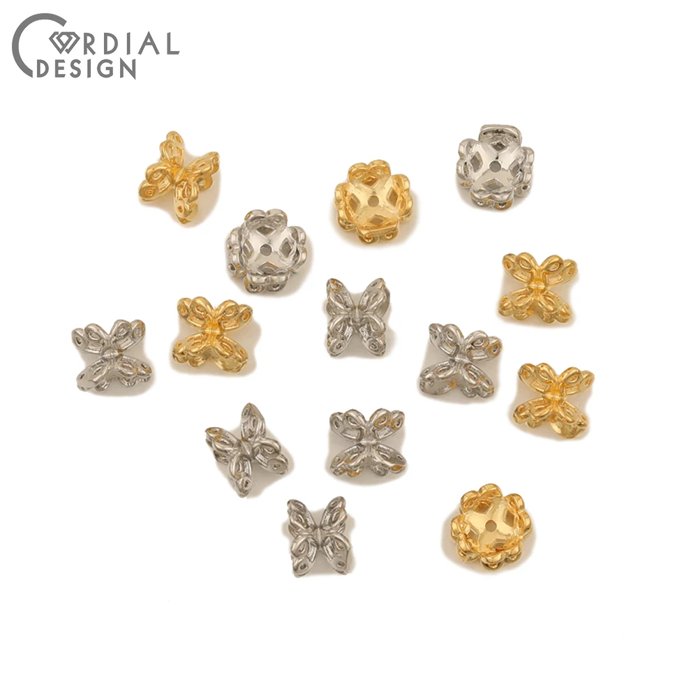 Cordial Design 50Pcs 5*6MM Cooper Spacers/DIY Bracelet/Jewelry Accessories/Genuine Gold Plating/Jewelry Findings & Components - cordial
