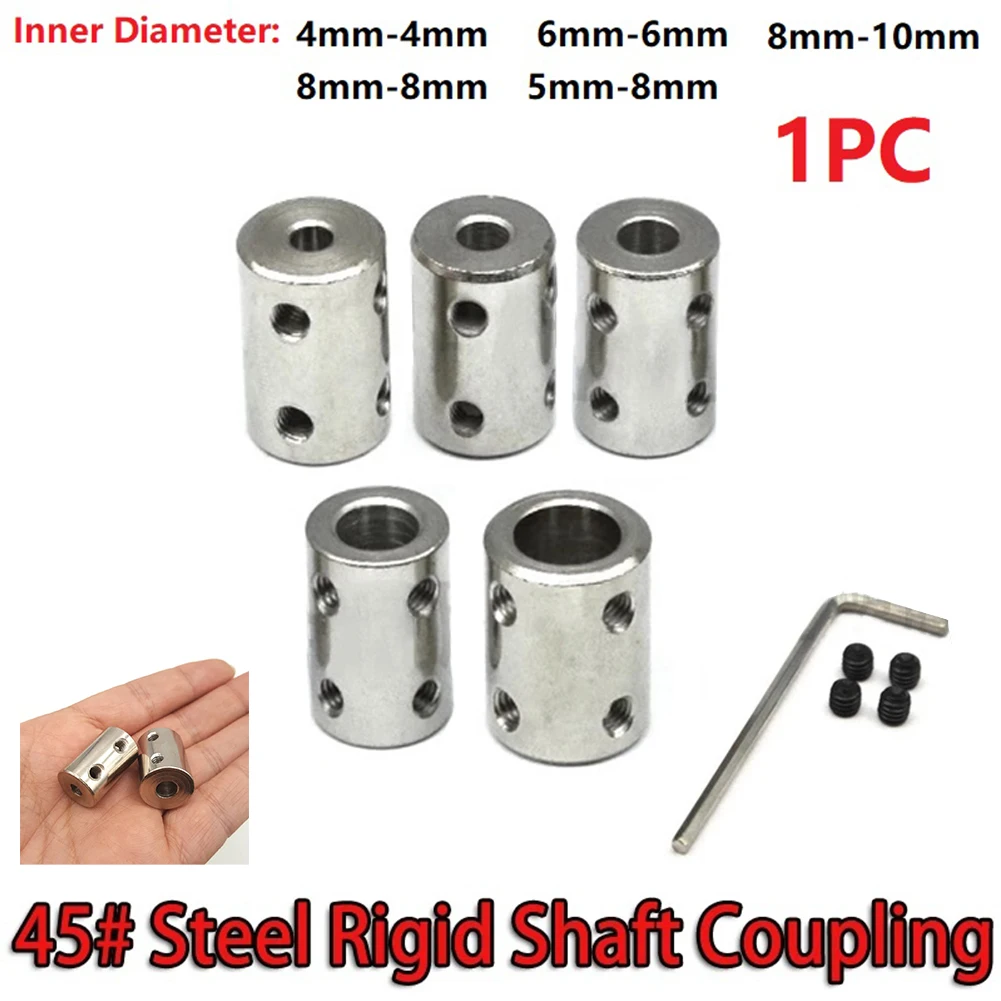 Description Picture 2 of itemMotor Rigid Shaft Coupling Hardware Mechanical Transmission Mold Multiple Specification Connector Sleeve Fixing Design #45 Steel