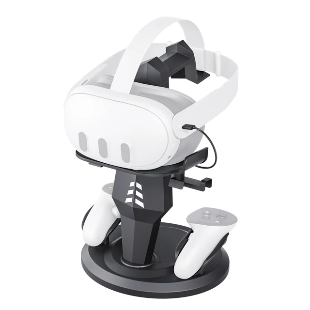 Charging Dock Compatible with Meta Oculus Quest 3/Quest 2 VR Headset Display Stand and Controller Holder VR Accessories